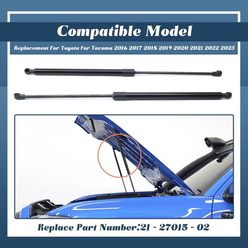 Esttlamer 2 Pcs 21-27015-02 Front Hood Lift Supports Shock Gas