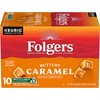 Folgers Buttery Caramel Artificially Flavored Coffee, Keurig K-Cup Pods, 10