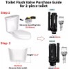 R&T A2422M 3" Dual Flush Valve with Push Button Dual