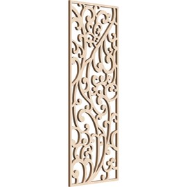 Ekena Millwork WALW14X35X0375WOORO Woodhaven Decorative Fretwork Wood Wall Panels, 13 3/8"W x 34 3/8"H, Red Oak