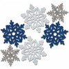 Unique Glittery Snowflake Cutouts | Assorted Designs | 6 Pcs,