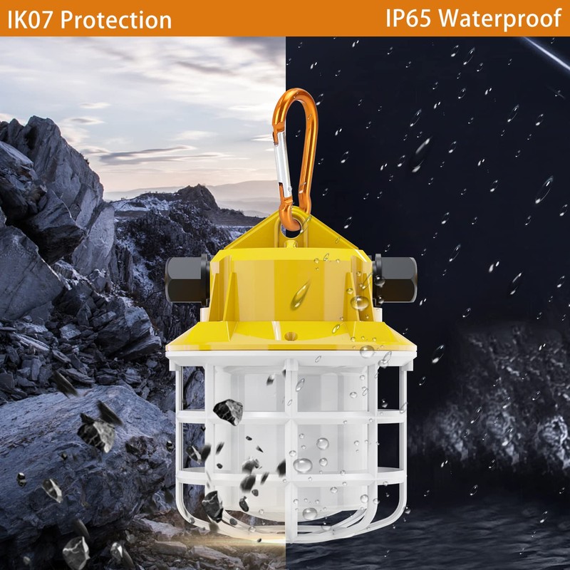 RIUVAO 100ft LED Construction String Lights, 150W 15000LM Super Bright