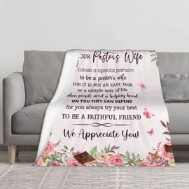 Ncdcoia Christmas Pastor Wife Appreciation Gifts, Pastor Wife Gifts Blanket 60"x50", Christmas Birthday Gifts for Pastors Wife, Pastor Appreciation Gifts for Women, Gift for Pastors Wives