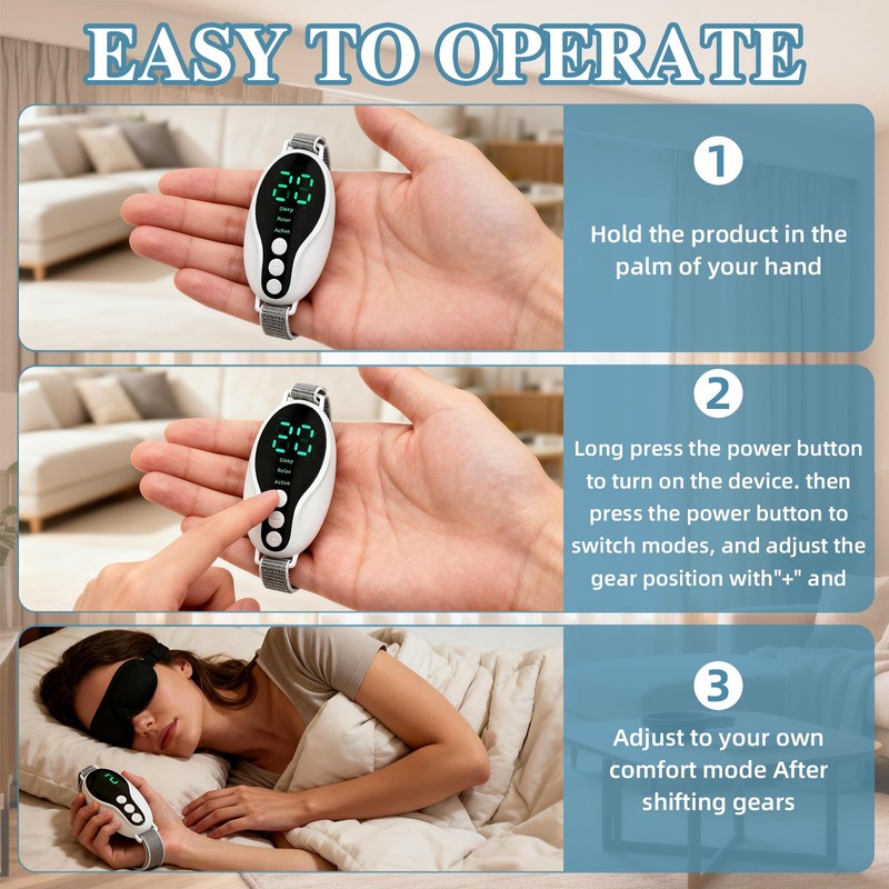 Calm Carry Handheld Sleep Aid Device for Adults with Earplugs