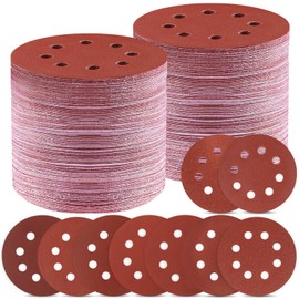 Giwiemi 150 PCS 5 Inch Sanding Discs, Premium Orbital Sander Pads in 9 Different Grits - 40 80 120 180 240 320 400 600 800 Grit Hook and Loop Sandpaper for Random Orbital Sander