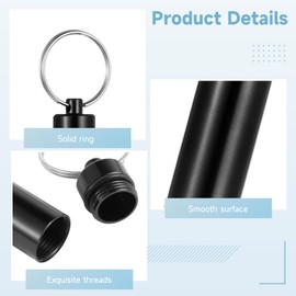 Tideme Cremation Jewelry for Ashes - 6 PCS Urn Necklaces for Ashes,Cylinder Vial Cremation Urn Key Chains, Necklace Keepsake Ashes Memorial Jewelry