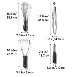 OXO Good Grips Stainless Steel Essential 4-Piece Kitchen Gadget Set
