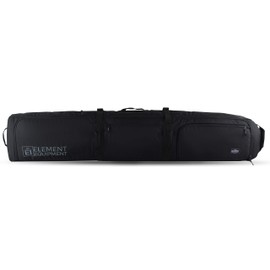 Element Equipment Wheeled Padded Snowboard Bag Ultimate Double - Premium High End Double Roller Travel Bag 167 Black Ripstop