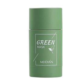 Grospe Green Tea Mask Stick Blackhead Remover Deep Pore Cleansing Clay Stick Mask Moisturizing Oil Control Shrink Pores Remove Anti-Acne Mask Facial Care