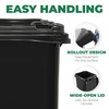 EconoHome Outdoor Garbage Can with Lid - 32 Gallon Trash