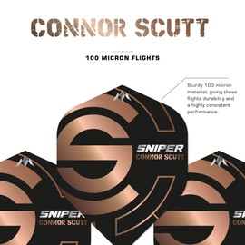 Mission Darts Mission Solo Dart Flight | No2 Standard Shape | V2 | 100 Micron, Connor Scutt, 1 Set of 3 Flights (F4211)
