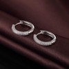18 Carat Plated Hoop Earrings Silver Women's Earrings S925 Sterling