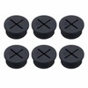 6Pcs 20mm Rubber Cable Grommets for Wire Hole Cover, Desk