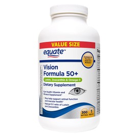 Equate Vision Formula 50+ luteína, zeaxantina y omega-3, 300 cápsulas blandas
