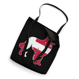 Silhouette Flag of Denmark Golden Retriever Tote Bag