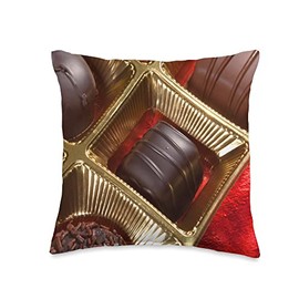 Artisan Confectionary Sweet Treats Assorted Chocolate Candies Throw Pillow, 16x16, Multicolor