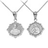 Claddagh Gold Catholic Charm Sterling Silver Immaculate Heart of Mary/Sacred