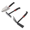 3PCS Garden Tool Set Iron Stainless Steel Five Teeth Rake