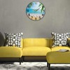 Naanle 3D Beautiful Summer Beach Ocean Palm Trees Print Round