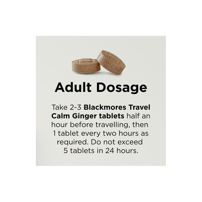 Blackmores Travel Calm Ginger 45 Tablets