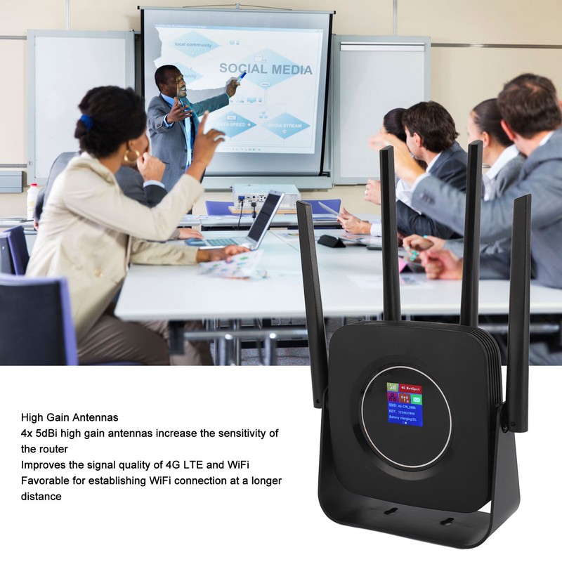 4G LTE CPE WiFi Router with SIM Card Slot 300Mbps