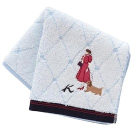 Kitamura 000131-0018-03 Kitamura Towel Handkerchief, Kitamura Girl (White) Women's Towel, Hand Towel, Approx. 9.8 inches (25 cm)