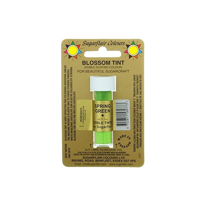 Sugarflair Blosom Tint Edible Dusting Powder - Spring Green