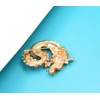 Red Enamel Brooches Chinese Dragon Brooch For Women Men Creative