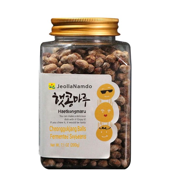 Fermented Dried Soybeans [ Korean Pantry ] Traditional Cheonggukjang Recipe, Vegan, No GMO or Gluten, Origin of Natto [ JRND Foods ] 200g