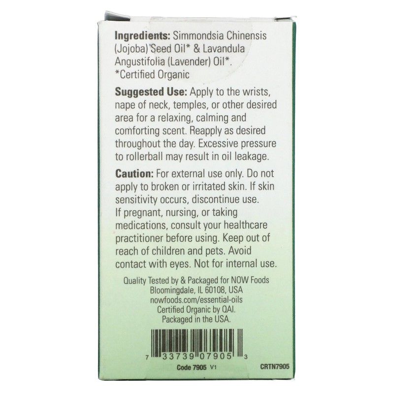 Certified Organic Lavender Roll-On, 1/3 fl oz (10 ml)