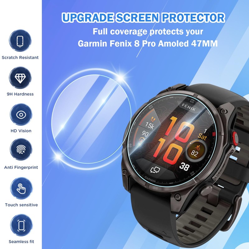 EasEasy 4 PCS Compatible For Garmin Fenix 8 Pro Amoled