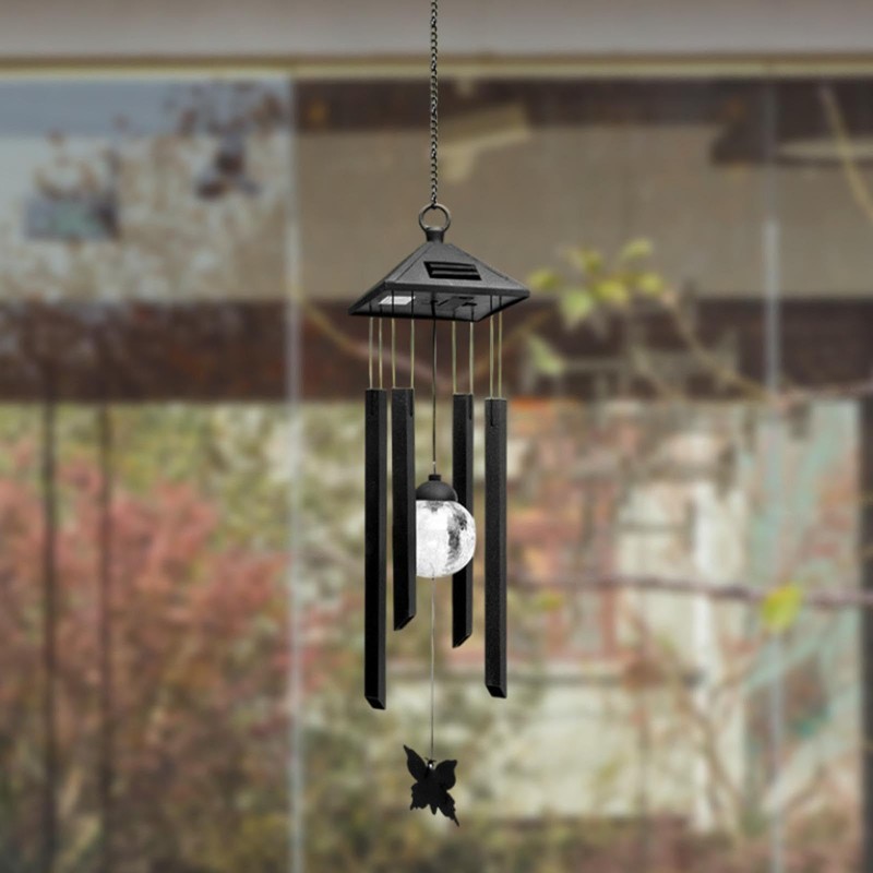 Baoblaze Outdoor Solar Light Wind Chime Hanging Decoration Sturdy Accessories