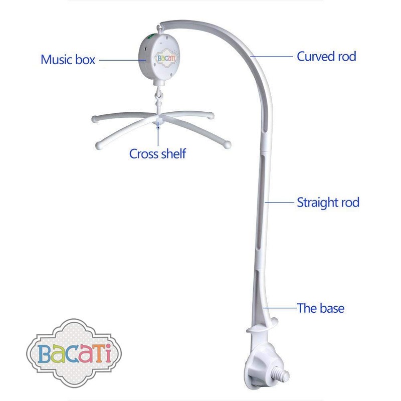 Bacati Classic Damask Musical Mobile