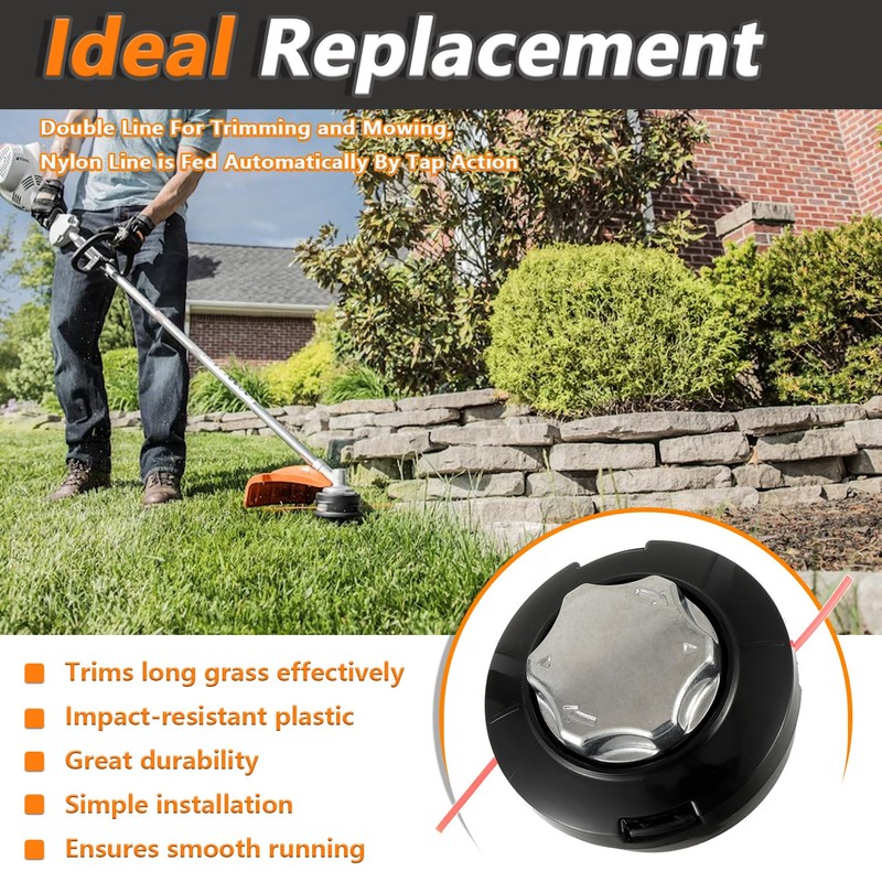 HUAREW M10 x 1.25 Left Line Head for Brush Cutter