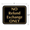 No Refund Exchange Only - Retail Store Policy Business Sign