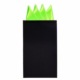 DonDon Men's Handkerchief Pre-Folded for the perfect fit - Neon Green