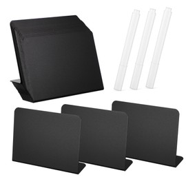 Angoily 1 Set Mini Chalkboard Sign Display Blackboards with Pens Shaped Desk Sign Holders for Events Restaurants Weddings and Office Use Reusable