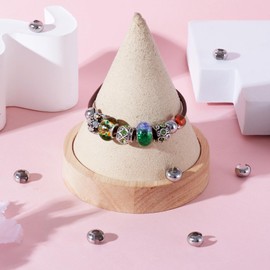 Craftdady 200Pcs Stainless Steel Crimp Bead Covers Metal Half Round Open Clamp Knot Cover Terminator End Tips 9mm Diameter for Bracelet Necklace Jewelry Making