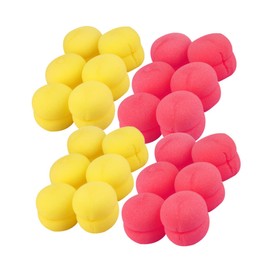 Vaguelly 4 Sets Hair Curler Sponge Balls Creative DIY Mushroom Curling Tool for Women Lightweight Hair Styling Rollers Red and Yellow Convenient and Durable