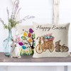 Qunkun Easter Cushion Cover, Pack of 6 Easter Bunny Cushion