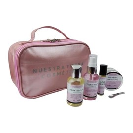 Nuestra Tierra Cosmética Kit Ritual Rejuvenecedor 4 Pasos, Agua Micelar, Agua de Rosas, C-Eye Elixir, Radian-C Anti-Edad