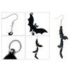 Halloween Bat Dangle Earrings – Black Triple Bat Drop Jewelry