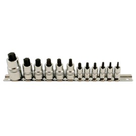 Laser 5521 Stubby Star Socket Bit Set 1/4"D, 3/8"D, 1/2"D 12pc