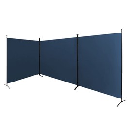 Steel-AID Triple-Panel Privacy Room Divider – Folding Partition Privacy Screen for Office, Classroom, Dorm Room, Kids Room, Studio, Conference - 216" x 72" - Easy to Assemble, Freestanding & Foldable