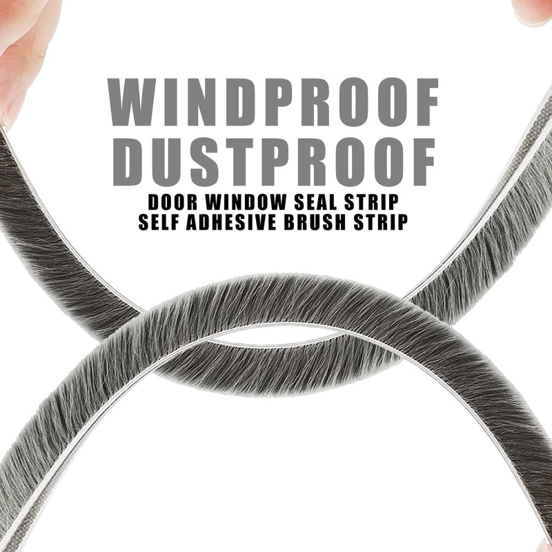 Felt Pile Weather Stripping for Windows, Windproof Dustproof Door Window