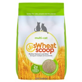 sWheat Scoop Natural Biodegradable Cat Litter, Multi Cat, 12 Pound