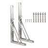 PATIKIL Folding Wall Shelf Brackets 13", 2 Pack Heavy Duty
