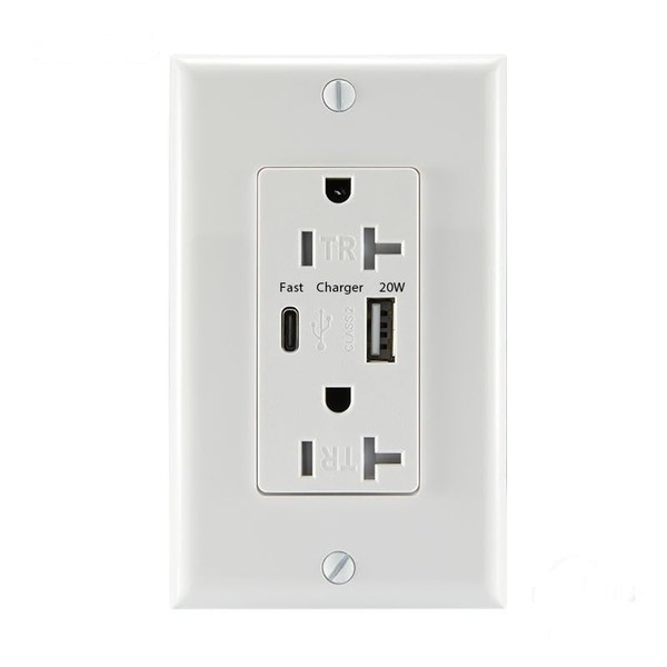 LGL USB C Charger Wall Outlet, 20W Fast Charging USB