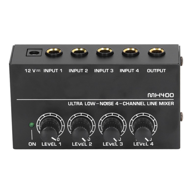 4 Channel Mixer Black Ultra Low Noise 4 Channel Compact