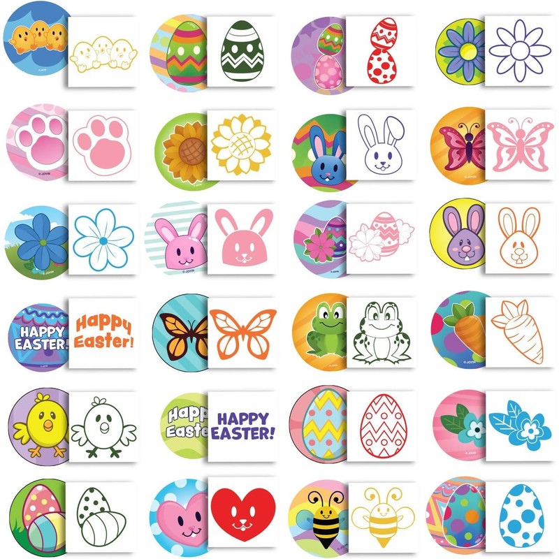 JOYIN 24 Piece Stamp Set, Toy for Easter Eggs Hunting